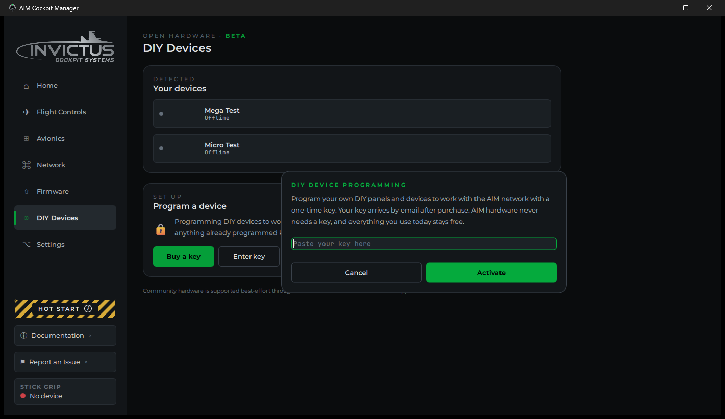 The Enter key dialog