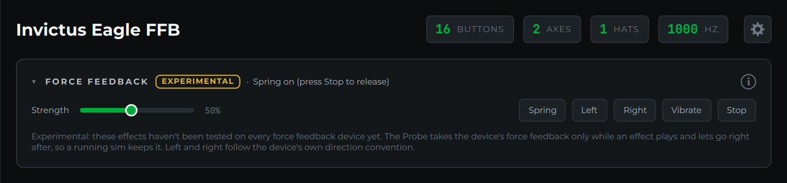 The Force Feedback card